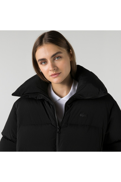 Lacoste Kadın Kapitone Siyah Şişme Mont