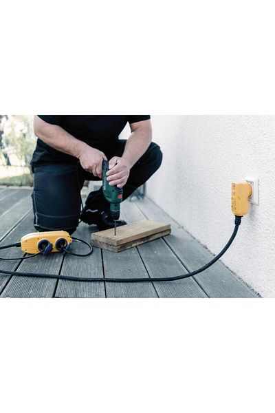 Brennenstuhl Power-Block Series Suitable for Outdoor 4 Sockets Ip54 Licensed 5 Meters Residual Current Roller U