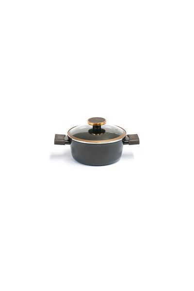Prima Nova 20cm Nobless Aluminum Deep Pot with Glass Lid