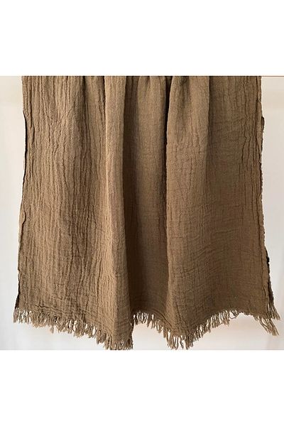 Bidoluraf 80x170cm Brown Soft Textured Quick Drying Peshtemal / Beach Towel