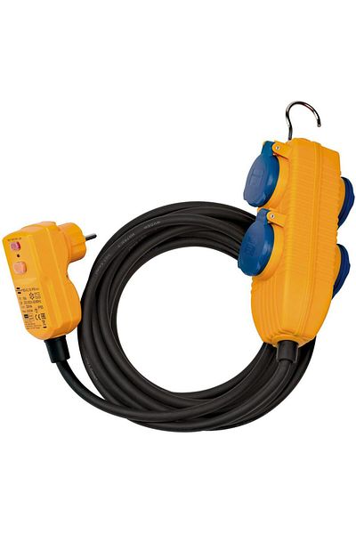 Brennenstuhl Power-Block Series Suitable for Outdoor 4 Sockets Ip54 Licensed 5 Meters Residual Current Roller U
