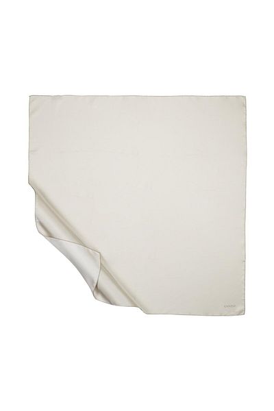 ipekevi Μασίφ Twill Silk Φουλάρι - Σκούρο Κρέμα