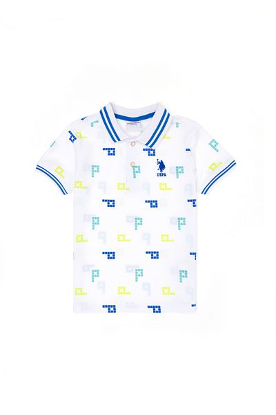 U.S. Polo Assn. Αγόρι λευκό μπλουζάκι με γιακά πόλο 50263527-VR013