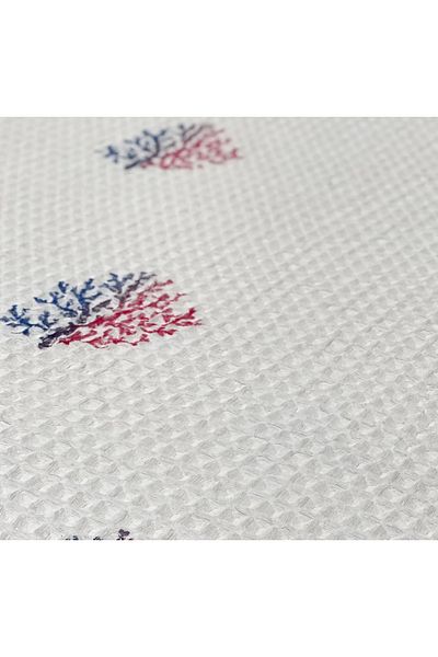 Bidoluraf مفرش سرير مزدوج بطبعة مرجانية مقاس 210 × 240 سم / بيكيه