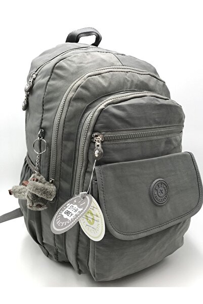 Çanta Trend Gray Ultra Light Multi-Pocket Waterproof Backpack (Laptop, Notebook, School, Sports, Travel)