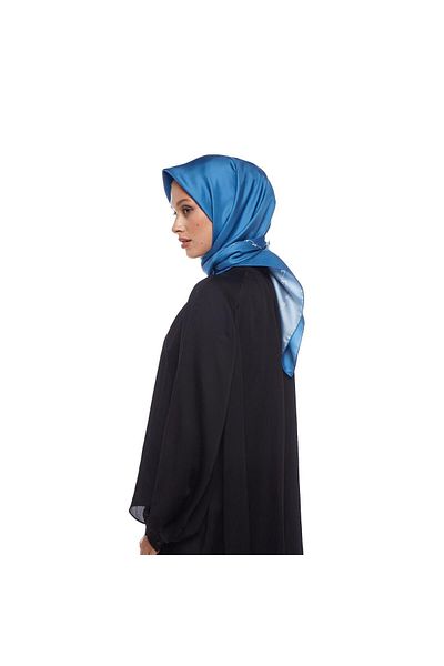 ipekevi Μεταξωτό μαντήλι Twill - Signature - Saks Blue