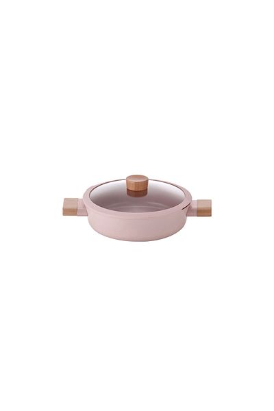 Prima Nova Pink Blossom 24cm Aluminum Cast Pot with Glass Lid
