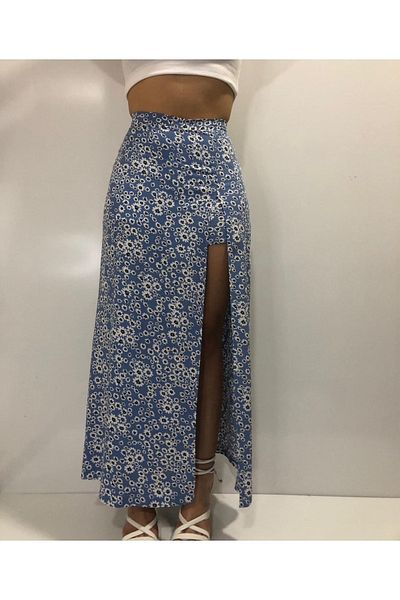 AL&SU BUTİK Fusta de damă cu pantaloni scurți lungi cu fantă în față
