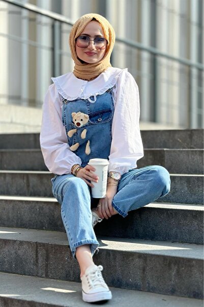 Sevitli Salopet Jeans Salopet-albastru