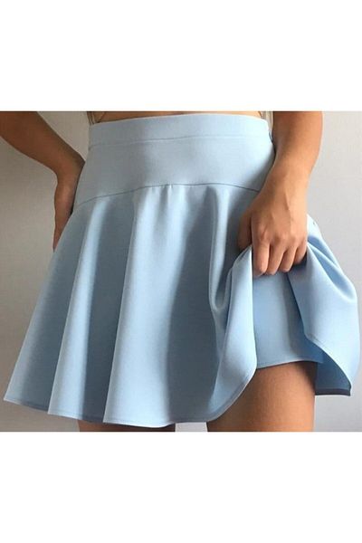 AL&SU BUTİK Fusta mini pantaloni scurți albastru baby de damă