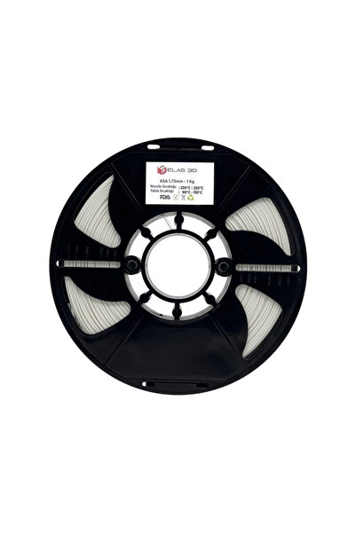 Genel Markalar ELAS ASA Beyaz Filament 1.75mm 1kg