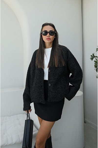 Havoş Stamped Black Melted Jacket