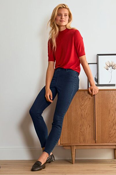 Tchibo Women Skinny Fit Dark Wash Stretchable Jeans, Indigo