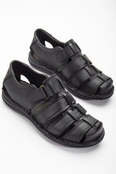 Alphus Natural Men's Genuine Leather Daily Sandals