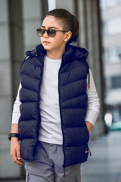 Pina Kids Boy's Inflatable Vest - Removable Hood, Model 2063Y
