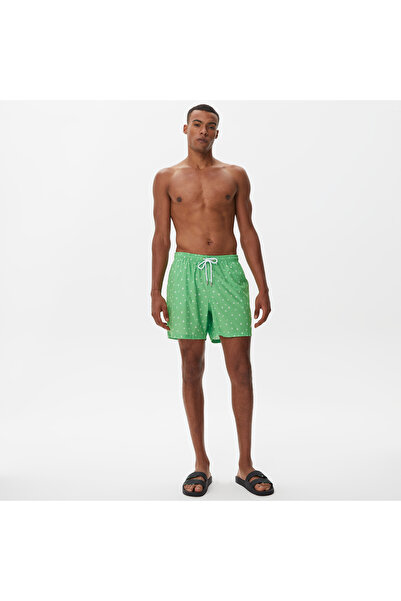 Nautica Erkek Yeşil Baskılı Deniz Şortu