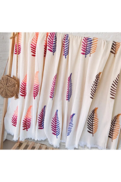 Bidoluraf Πετσέτα θαλάσσης με μοτίβο με ροζ ξύλινο εμπριμέ - 90x180 εκ