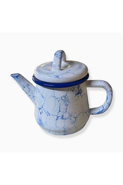 Bidoluraf Blue Enamel Teapot Small Size 500ml