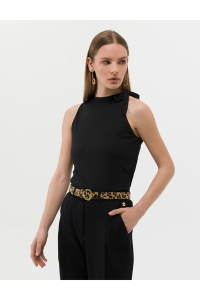 Pierre Cardin Μαύρη αμάνικη μπλούζα σε γραμμή Α 50261536-VR046