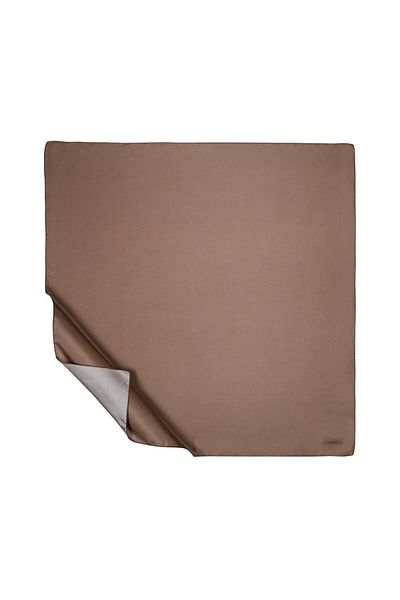 ipekevi Μεταξωτό κασκόλ Milk Coffee Plain Twill