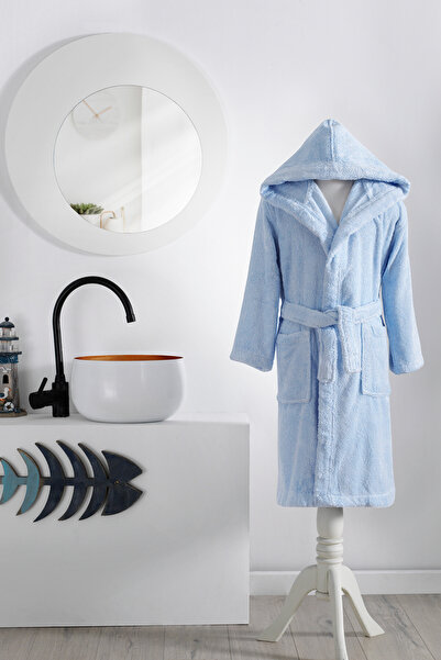 Özdilek رداء حمام للأطفال من الخيزران بغطاء للرأس من Ashley - عمر 1/2 سنة