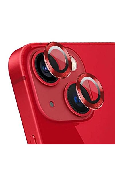 Velvoria iPhone 14 Plus 6.7'' Metal Camera Protective Lens Red