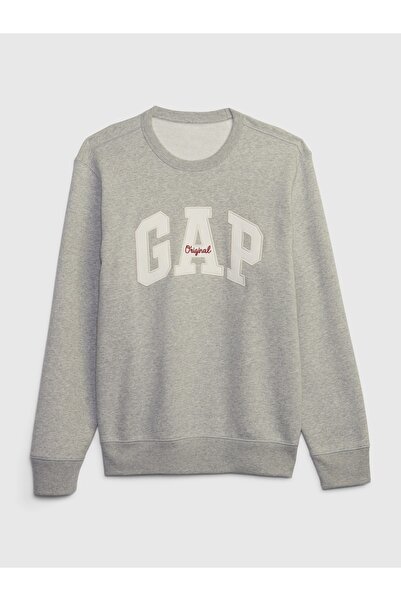GAP Оригінальний логотип Arch Crew 852079 Чоловіча толстовка GRİ