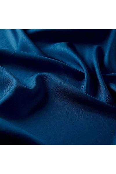 ipekevi İpekevi Μεταξωτό Φουλάρι Απλό Twill - Τζιν Μπλε