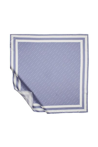 ipekevi Eșarfă din mătase twill - Signature în dungi - Violet