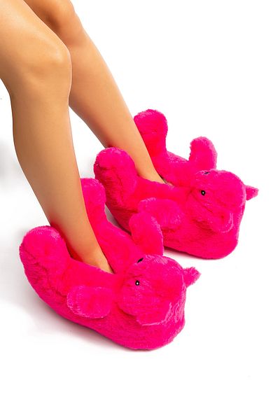 Twigy Pookie Γυναικείες Παντόφλες Animal Fuchsia 36/41