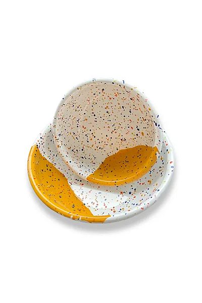 Bidoluraf Mustard Flushing/Splashing Enamel Bowl Set