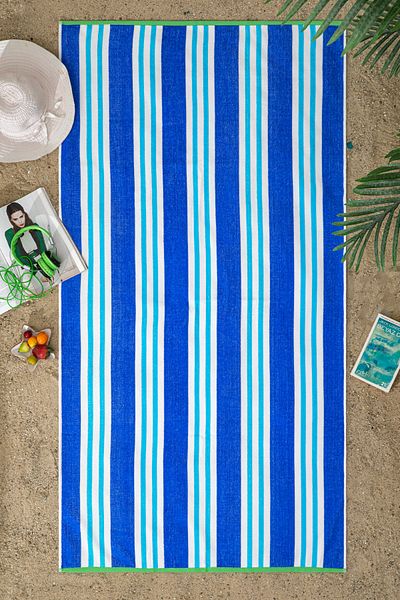 Özdilek Πετσέτα θαλάσσης Cannes Stripe Blue Velvet 86x162 εκ
