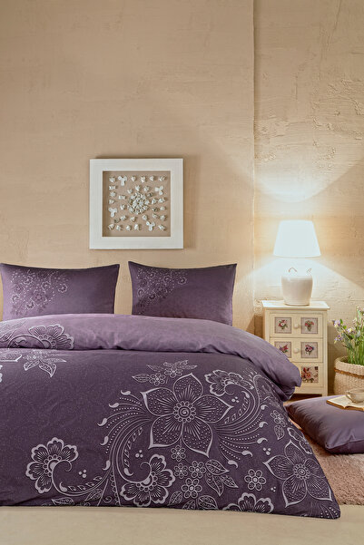 Özdilek Vintage Lily Çift Kişilik Soft Life Saten Nevresim Takımı