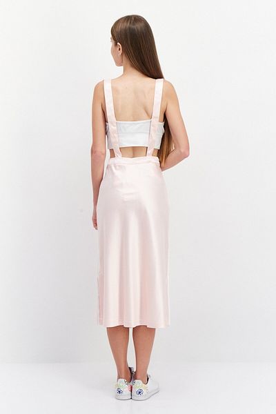 adidas Women Sportswear Fit Outdoor Midi Skirt With Suspender, Pink