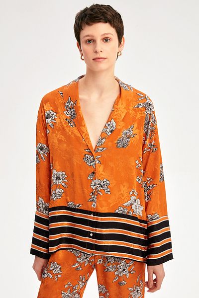 Perspective Melia Orange Color Women's Shirt