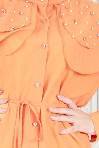 Sevitli Orange Pearl Cloaked Tunic