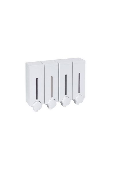 Prima Nova White Wall Mounted 4-Piece Liquid Soap Dispenser - 0.45 Lt