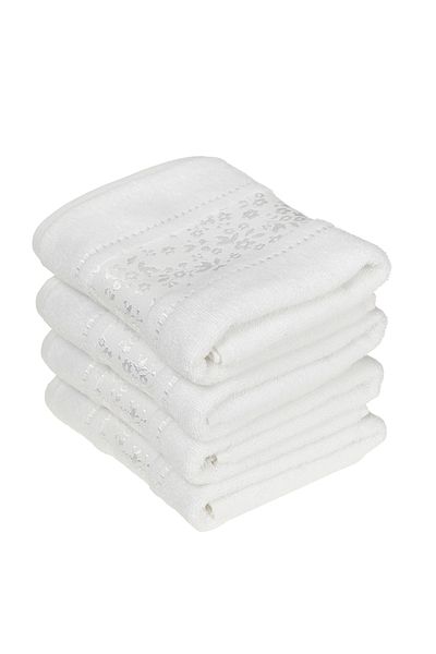 Özdilek Πετσέτα Camellia 4 τεμαχίων 50x80 Λευκή Kdn(ET)