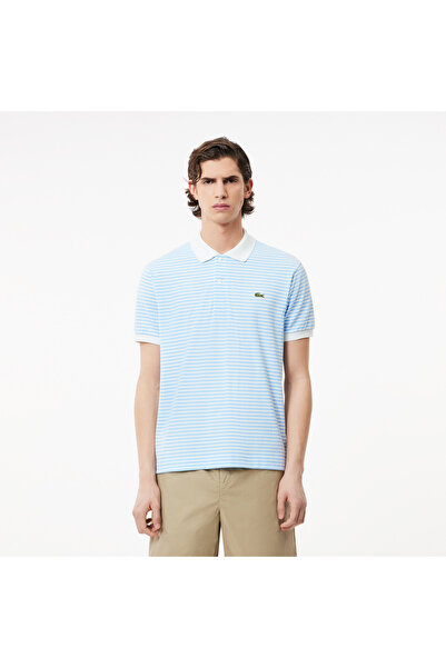 Lacoste L.12.12 Erkek Classic Fit Çizgili Mavi Polo