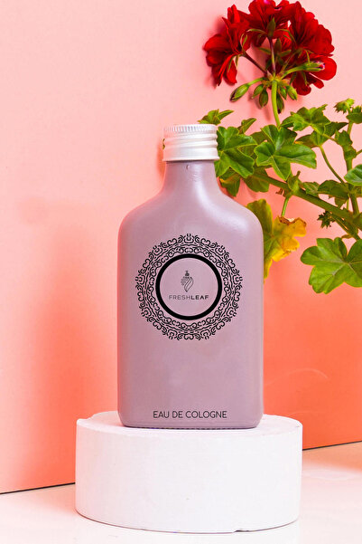 FRESHLEAF Kişiye Özel 200ml Sütlü Kahve Renkli Cam Şişe Limon Kolonyası