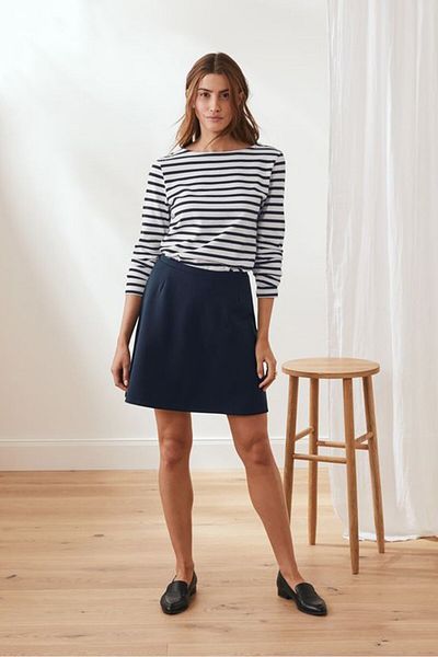 Tchibo Women Regular Fit Jersey Rock Skirt, Navy