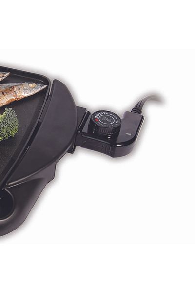 DOTS Electric Grill, Non-Stick Grilling Plate - 2000 Watt - Black