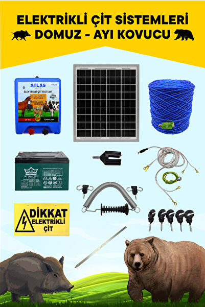Atlas EKONOMİK ELEKTRİKLİ ÇİT 5 YIL GARANTİ 1000MT SET ÖMÜRLÜK ÜRÜN NO2
