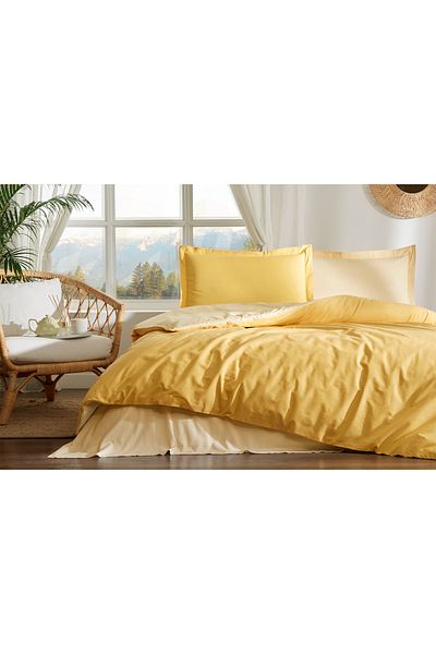Özdilek Set cuvertură de pilota dublu Ranforce Colormix Honey Yellow Gold