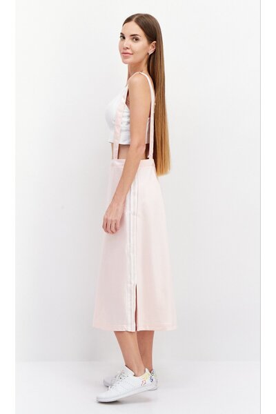 adidas Women Sportswear Fit Outdoor Midi Skirt With Suspender, Pink