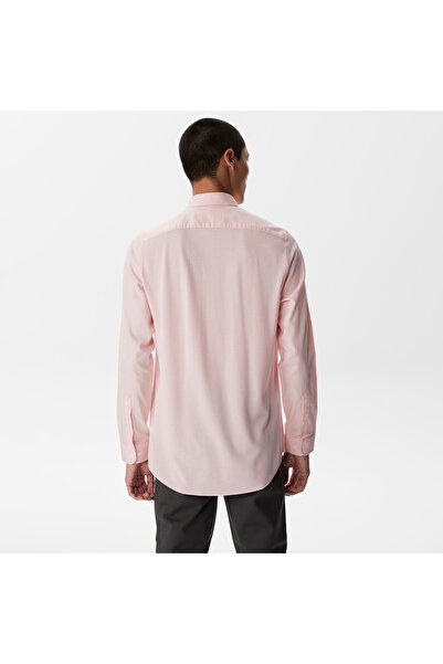 Lacoste Slim Fit Düğmeli Yaka Erkek Pembe Gömlek