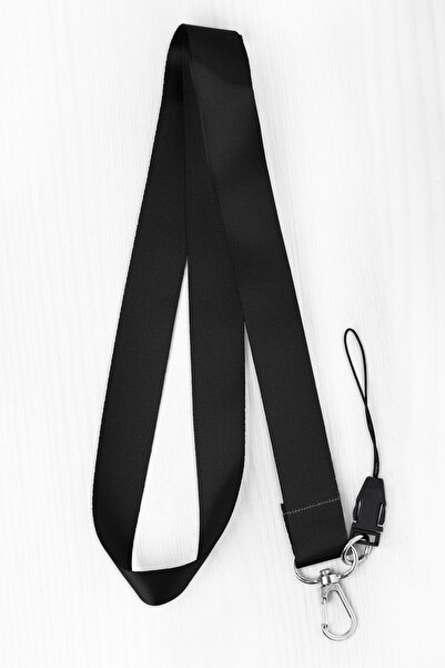 Apptakı Siyah Yaka Kartı Boyun Askı İpi Telefon Askı İpi - ASK0227