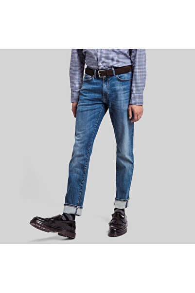 Gant Erkek Mavi Extra Slim Fit Jean Pantolon
