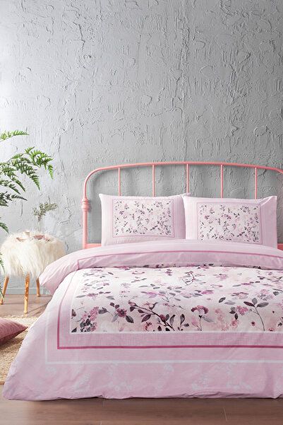 Özdilek طقم غطاء لحاف مقاس كينج من فلور روز