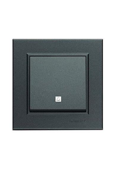 MAKEL Karea Zil Anahtarı Füme Modül+Kapak+Çerçeve